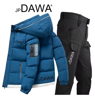 (중국구매대행 )JP DAWA 남성용 겨울 따뜻한 낚시 세트  (상하의 002번)